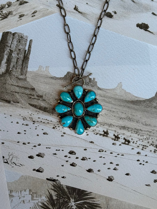 Turquoise Blossom Necklace