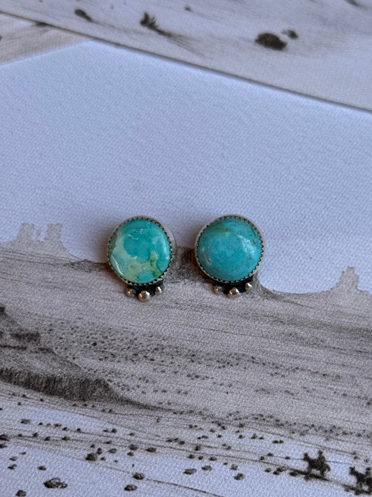 Kingman Turquoise Stud Earrings