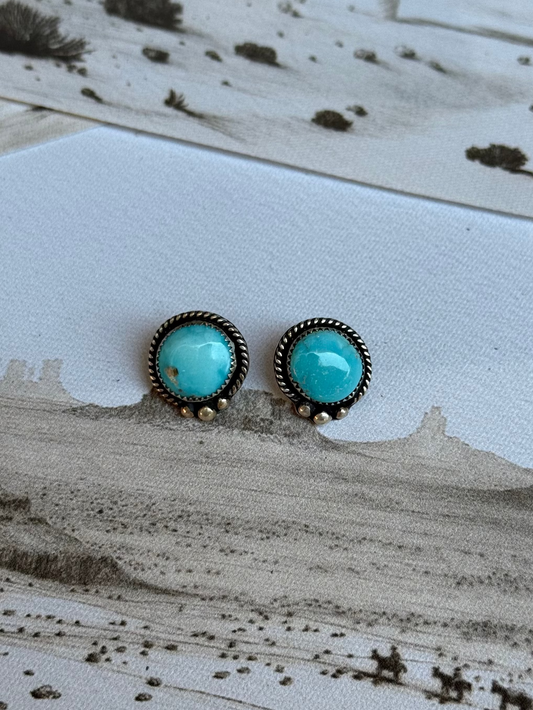 Morenci Turquoise Stud Earrings