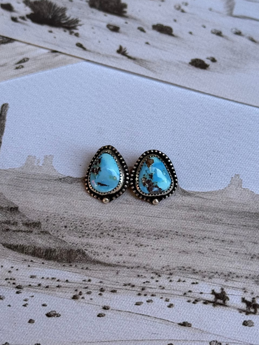 Golden Hills Turquoise Stud Earrings