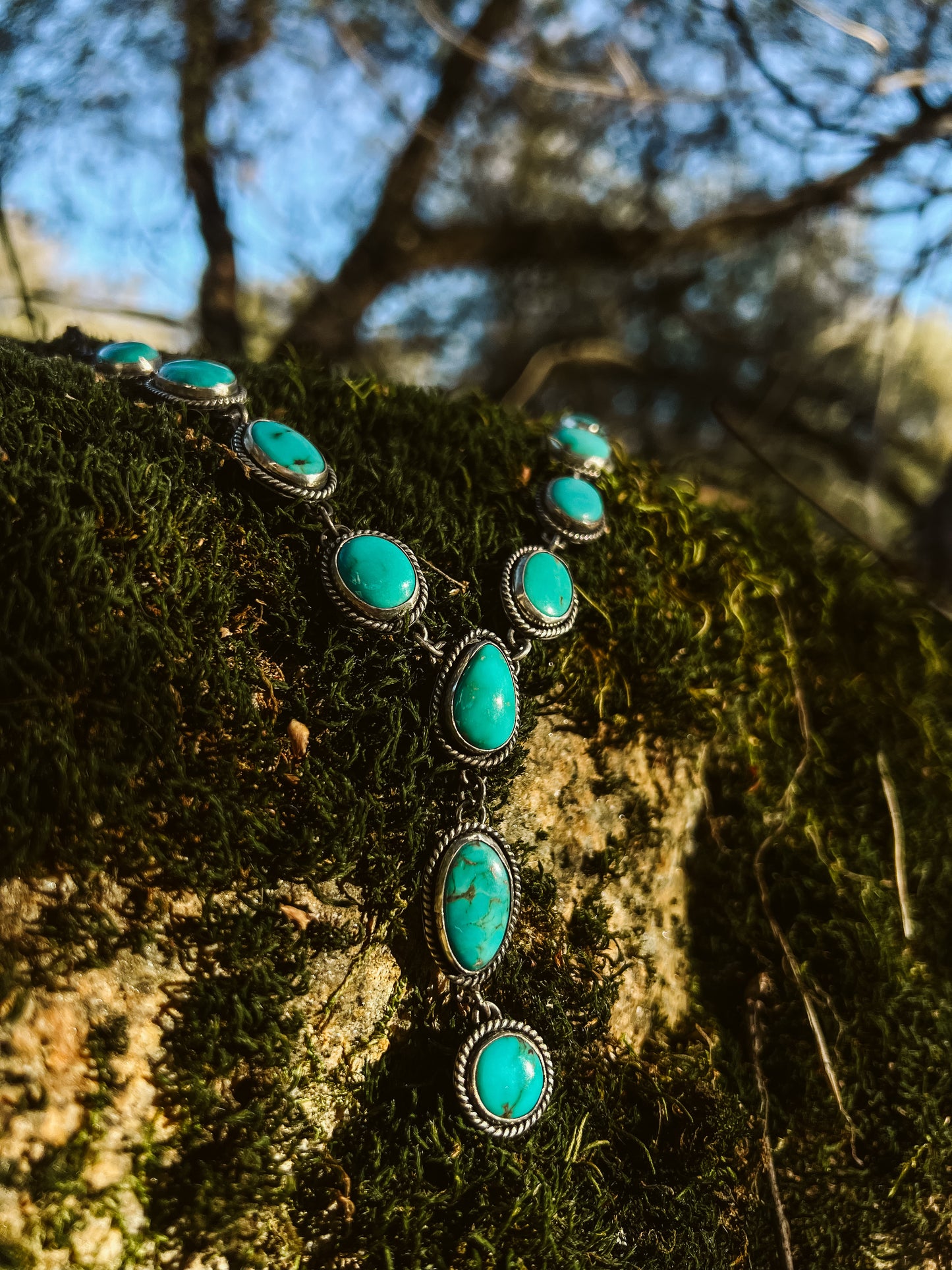 Sonoran Turquoise Lariat Necklace