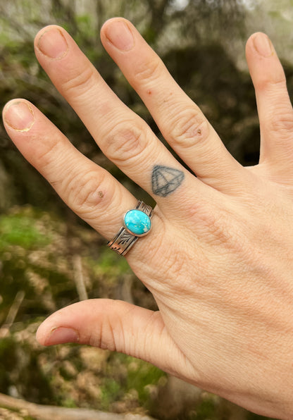 Turquoise Wide Band Ring