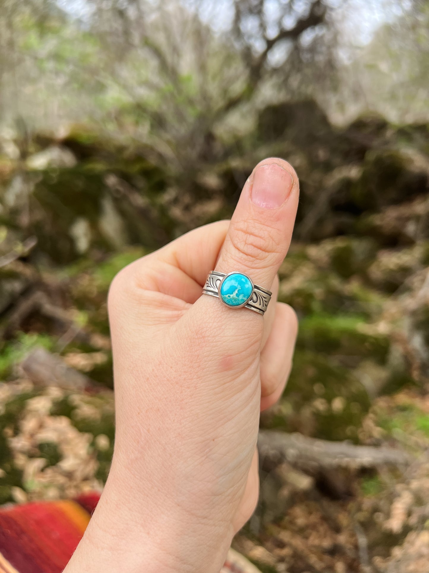 Turquoise Wide Band Ring