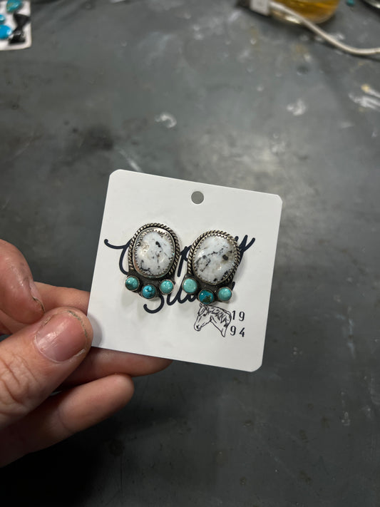 White Buffalo Earrings