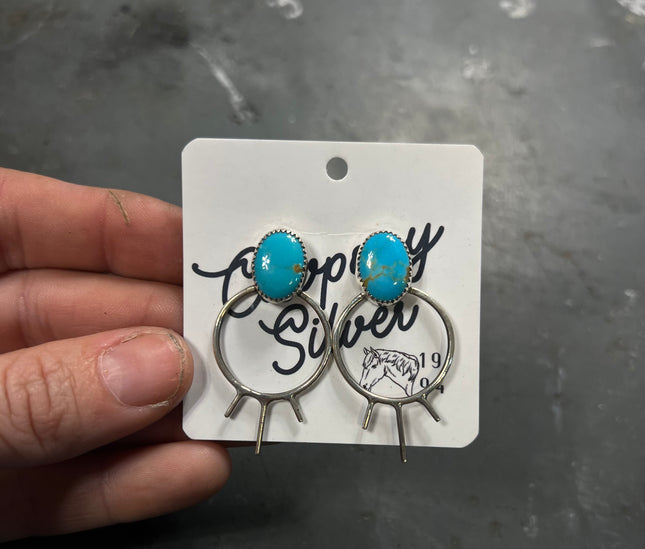 Sonoran Turquoise Hoops