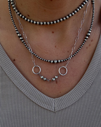 Smooth Sterling Snaffle Bit Necklace