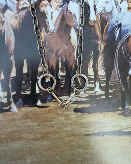 Smooth Sterling Snaffle Bit Necklace