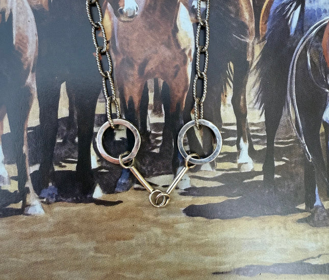 Smooth Sterling Snaffle Bit Necklace