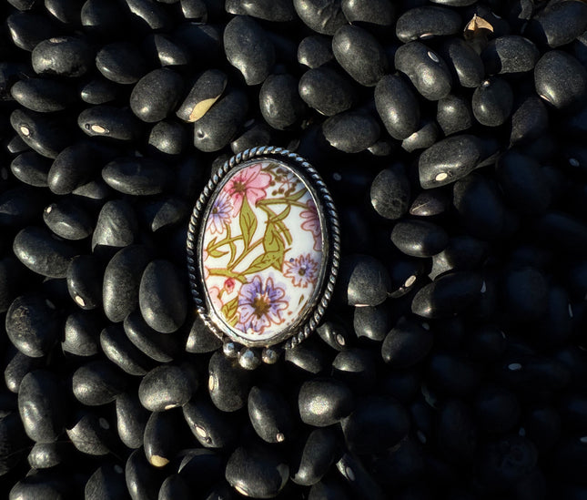 Porcelain Floral Ring