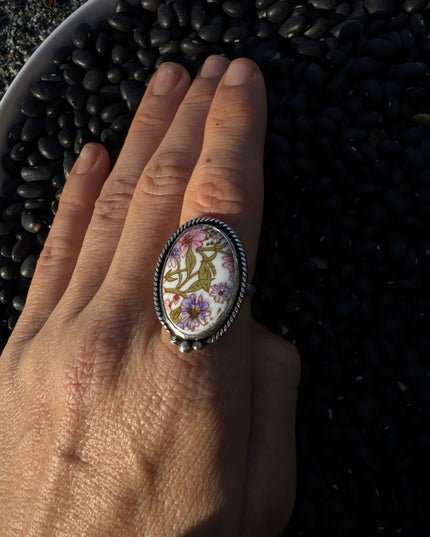 Porcelain Floral Ring