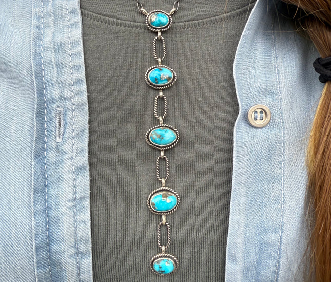 Blue Bird Cascade Necklace