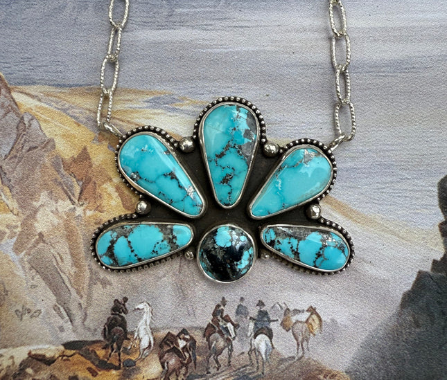 Morenci Turquoise Statement Necklace