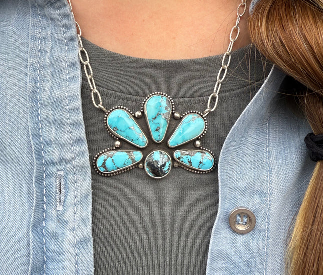 Morenci Turquoise Statement Necklace