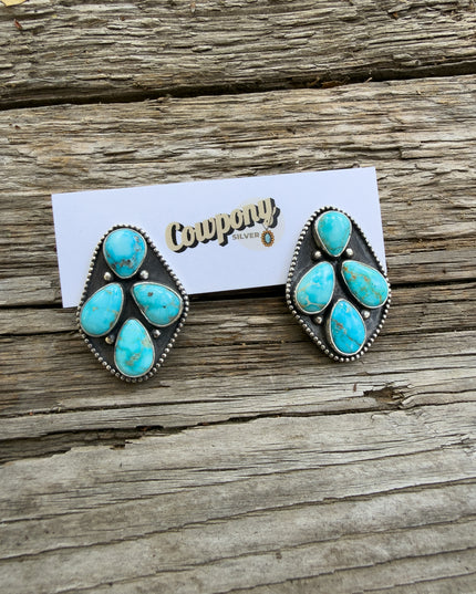 Blue Jay Cluster Earrings
