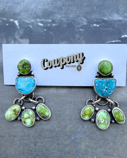 White Water Dangle Studs