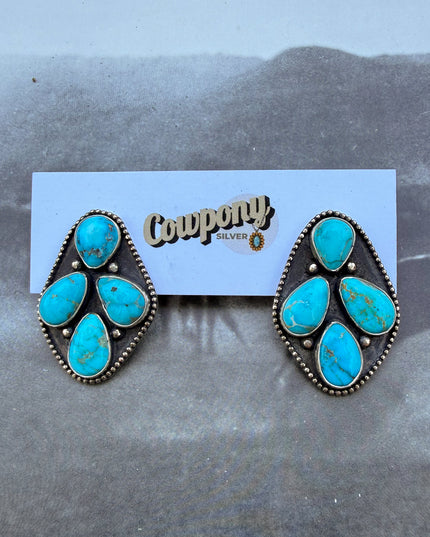 Blue Jay Cluster Earrings