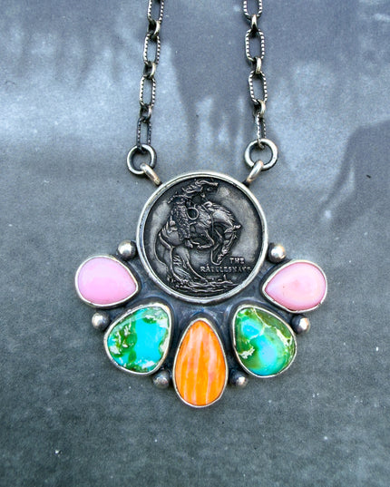 Bronc Nickel Necklace 18"