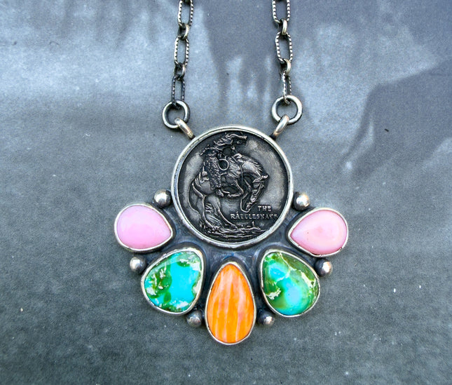 Bronc Nickel Necklace 18"