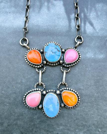 Cluster Dangle Necklace 18"