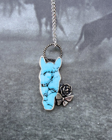 Turquoise Horse Head Pendant