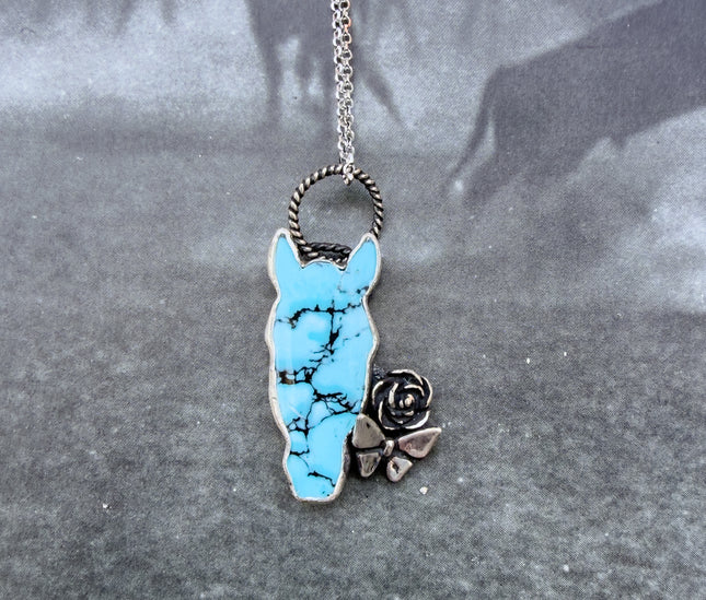 Turquoise Horse Head Pendant