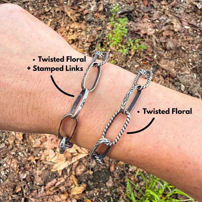 Handmade Twisted Floral Bracelet